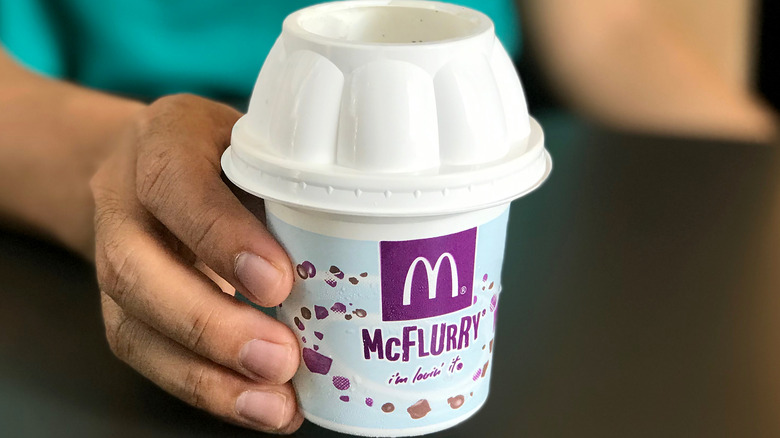 McDonald's McFlurry carton and lid