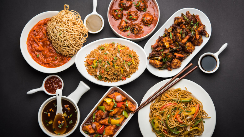 Assorted Chinese dishes 