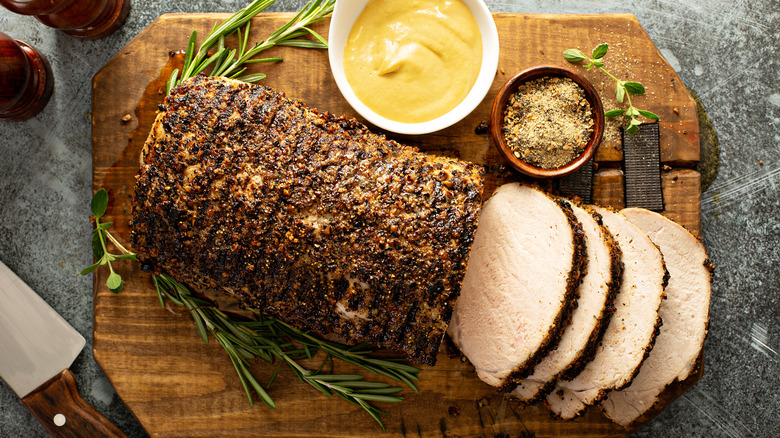 porl tenderloin with mustard and spice rub