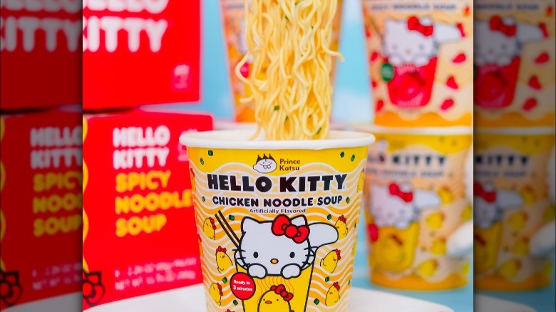 A-Sha Noodles in a Hello Kitty noodle cup