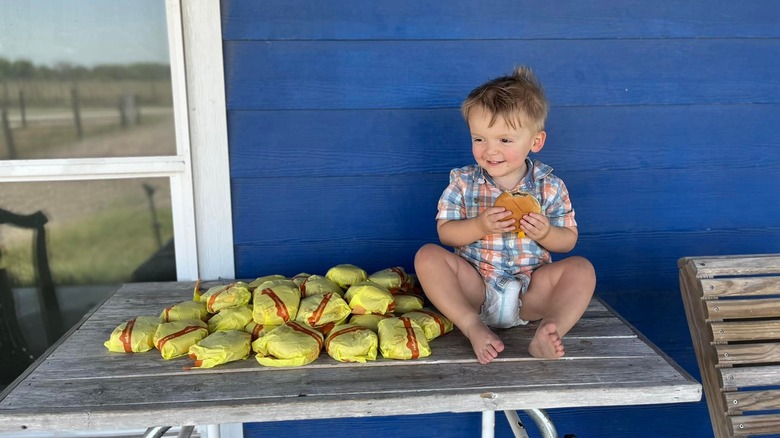 Barrett Golden and his cheeseburgers