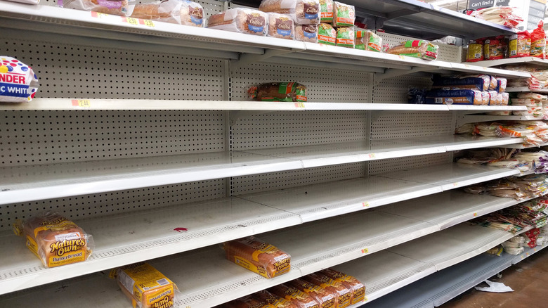 empty bread shelves