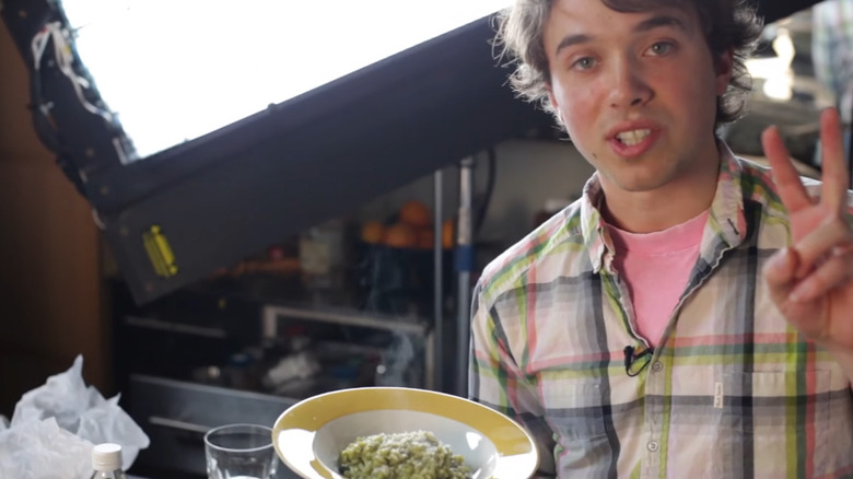 Frankie Celenza making wasabi risotto