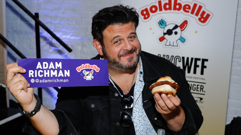 Adam Richman with a slider