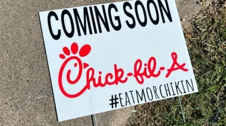 The fake Chick-Fil-A sign