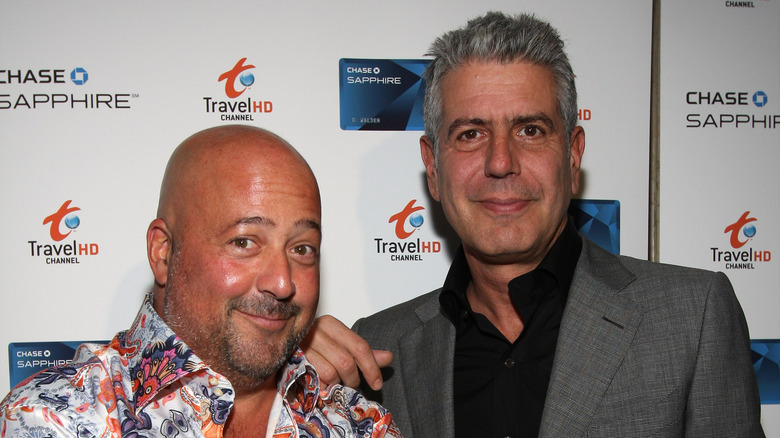 Andrew Zimmern and Anthony Bourdain