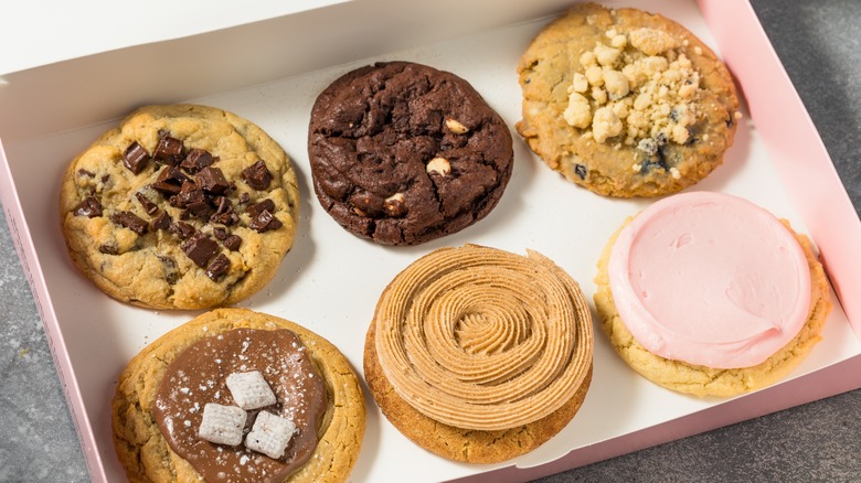 Box of Crumbl cookies