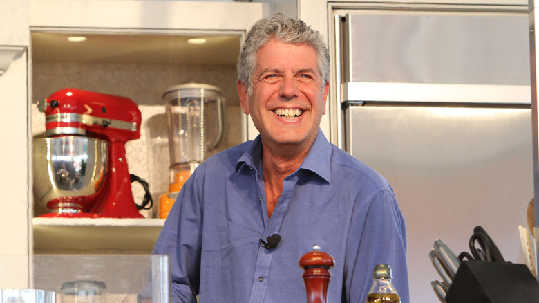 Anthony Bourdain smiling