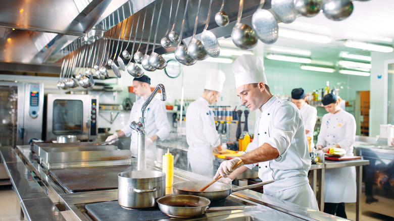 chefs working at a restaurant