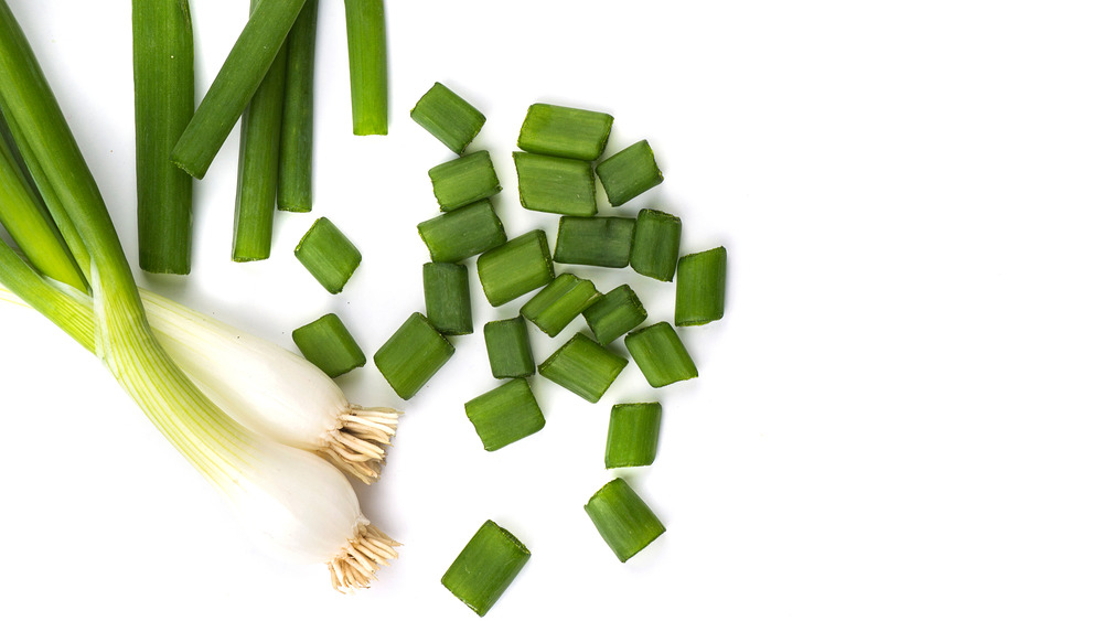 Green onions chopped up