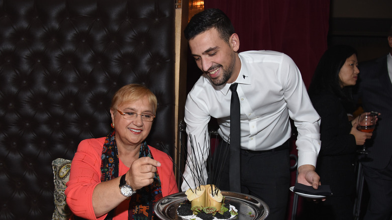 Lidia Bastianich at a restaurant