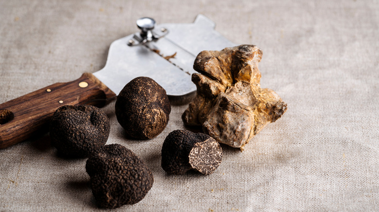 Black and white truffles