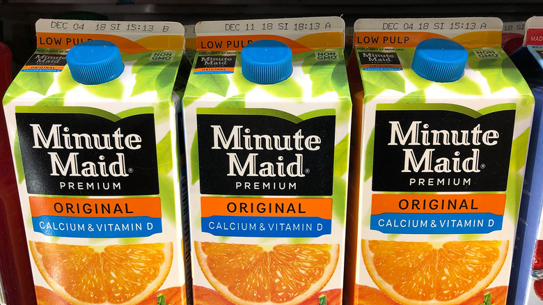 minute maid juice low pulp cartons