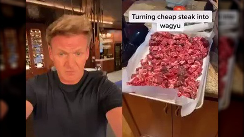 Gordon Ramsay reacting to fake wagyu screenshot