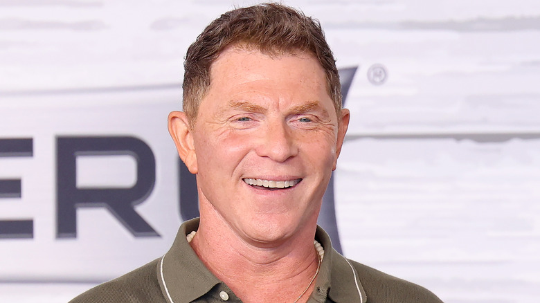 bobby flay laughing squinting