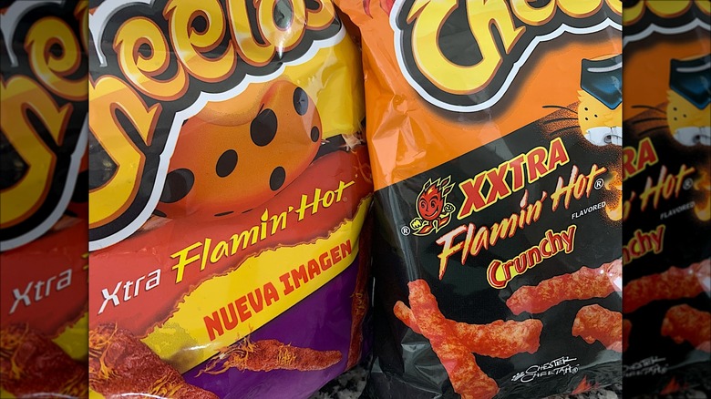 Xtra Flamin' Hot Cheetos from Mexico and America