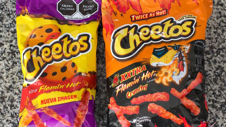 Mexican and American Flamin' Hot Cheetos