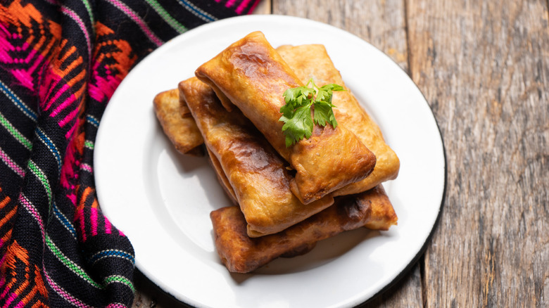 Chimichangas on a plate