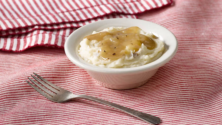 Cracker Barrel mashed potatoes with brown gravy