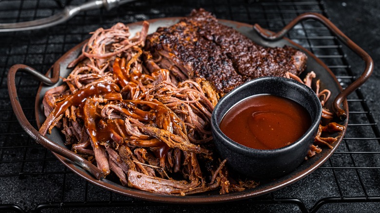 Texas-style barbecue with sauce