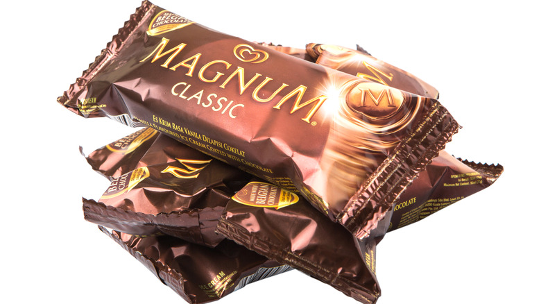 Stack of Magnum ice cream bars