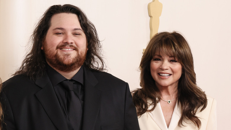 Wolfgang Van Halen and Valerie Bertinelli smiling