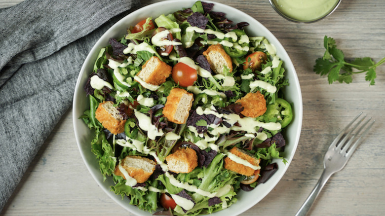 Beyond Chicken Tenders salad