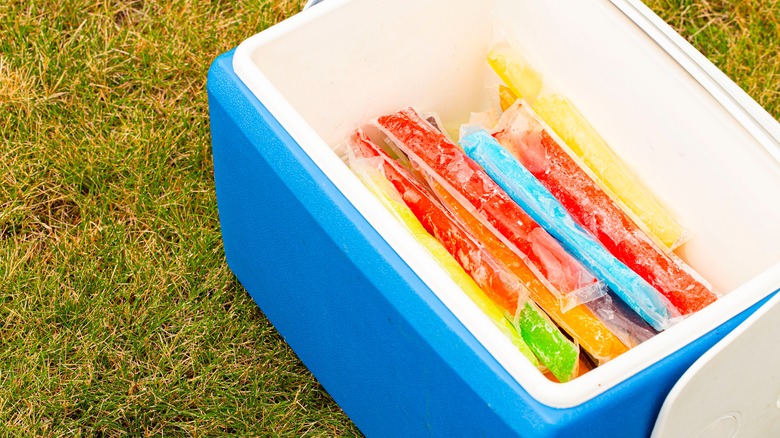 ice pops in cooler