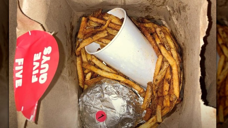 Five Guys fries in bag