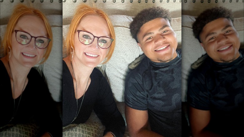 ree drummond and foster son jamar goff smile