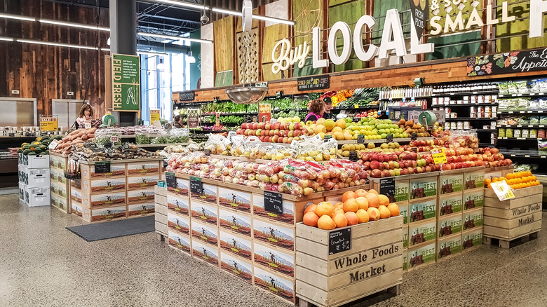 Whole Foods empty produce section