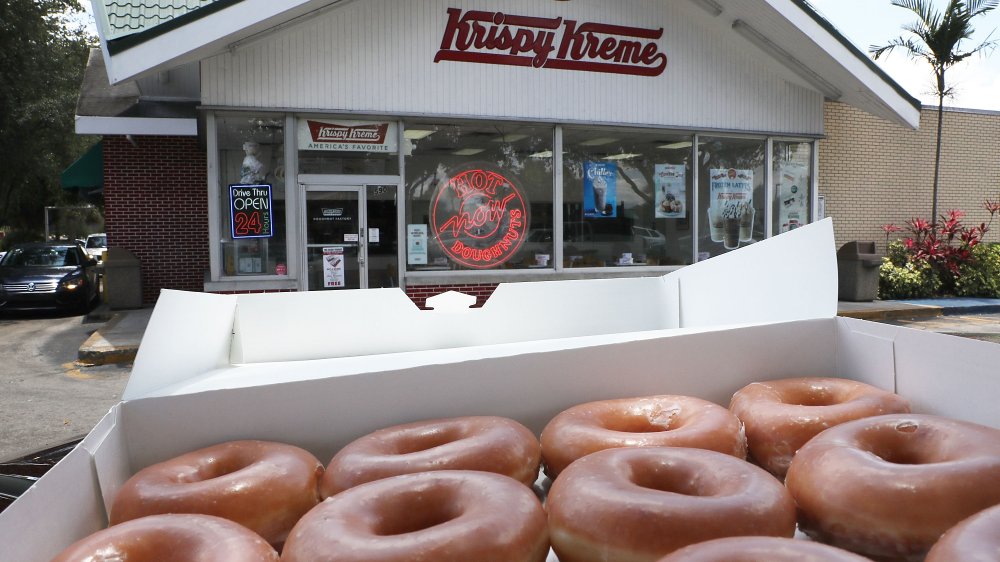 Krispy Kreme store with donuts