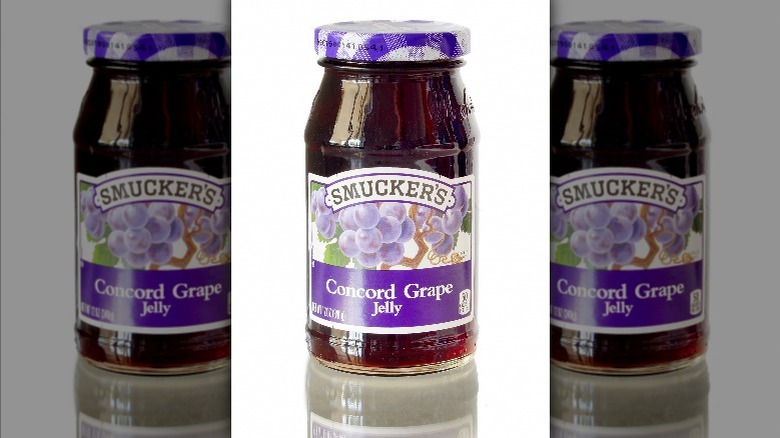 jar of Smucker's Concord Grape jelly