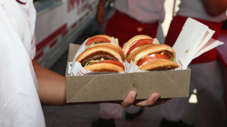 A box of In-N-Out burgers