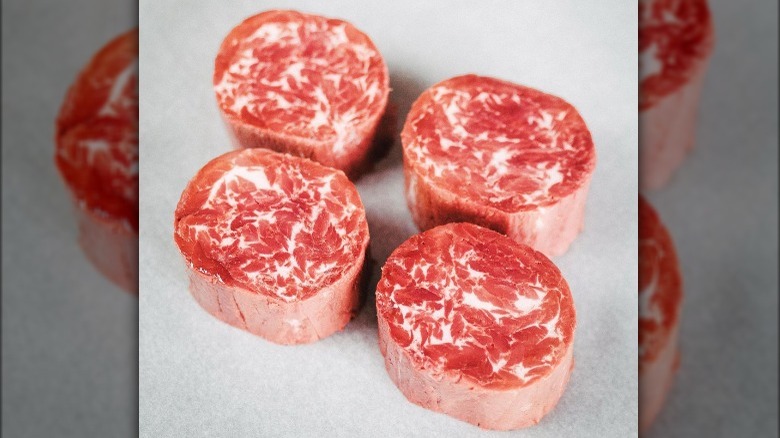 Juicy Marbles' uncooked filet mignon