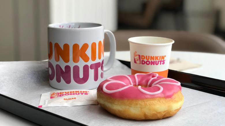 Dunkin Donuts coffee and donut