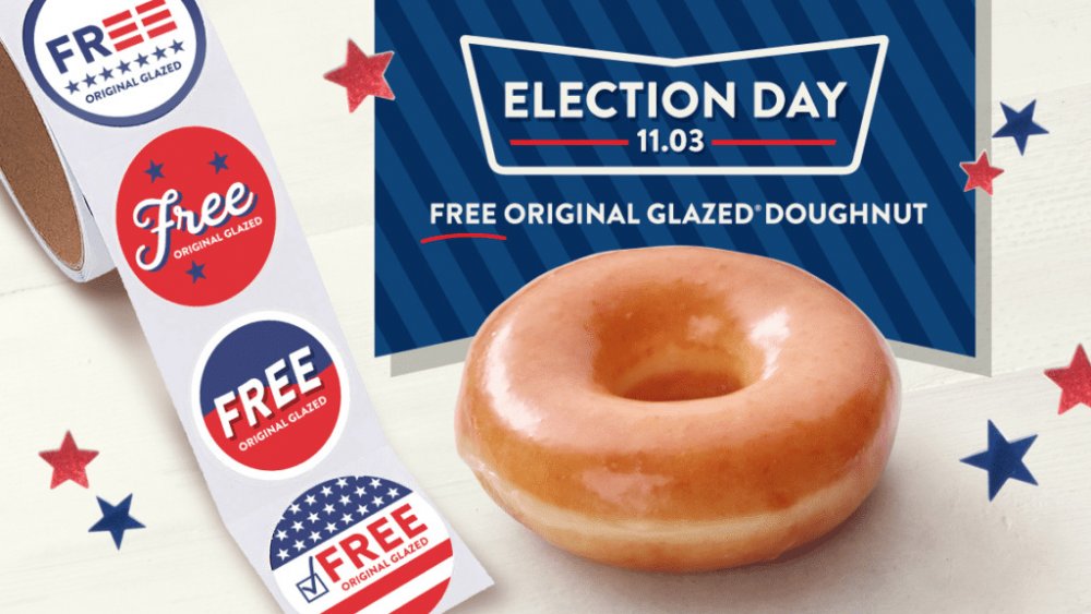 Krispy Kreme graphic for Election Day free doughnut