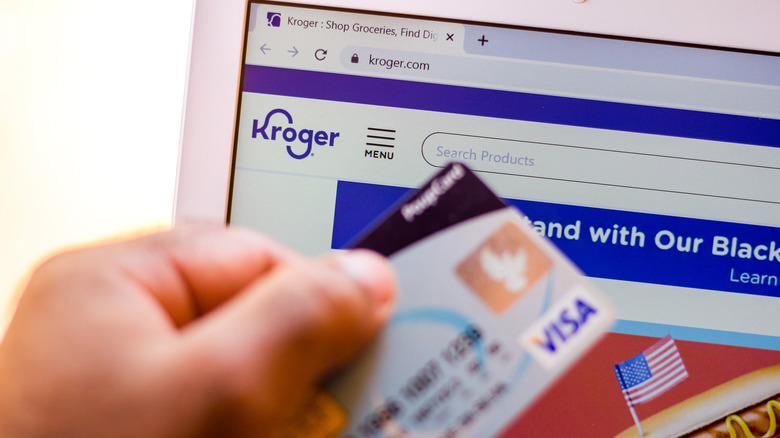 Kroger website and credit card