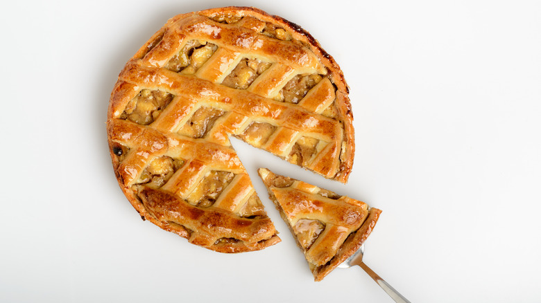 removing slice of apple pie