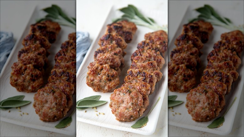 cooked sausage patties