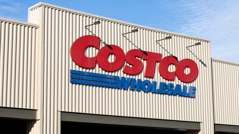 Costco sign above store front