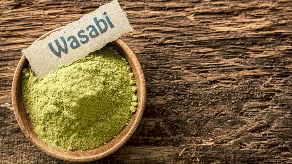 Powdered green wasabi