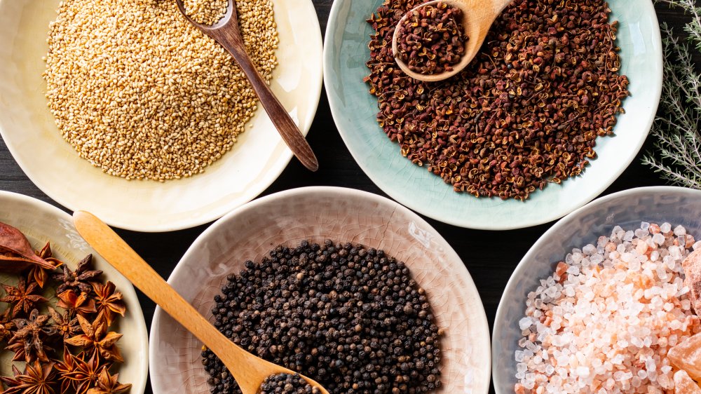 Spices in bowls