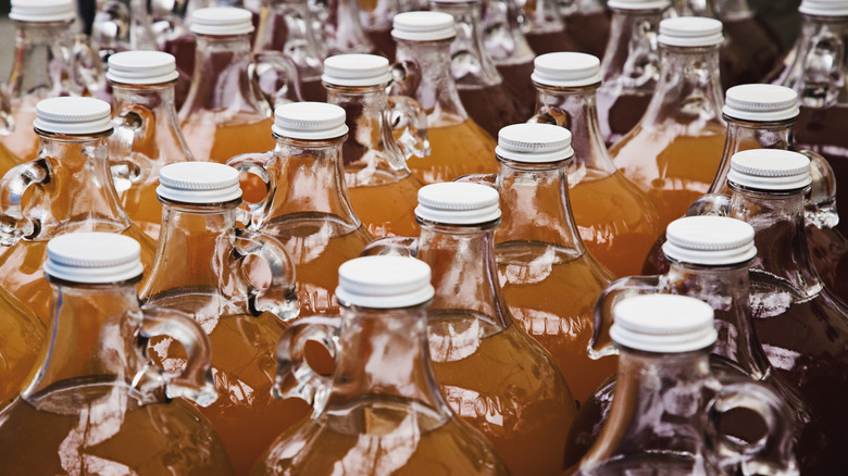 bottles of apple cider