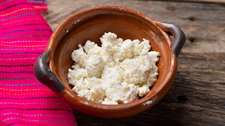 queso fresco in bowl