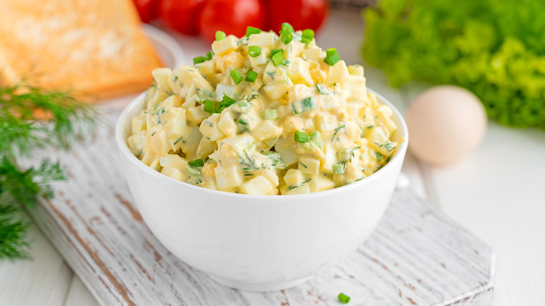 Egg salad in bowl