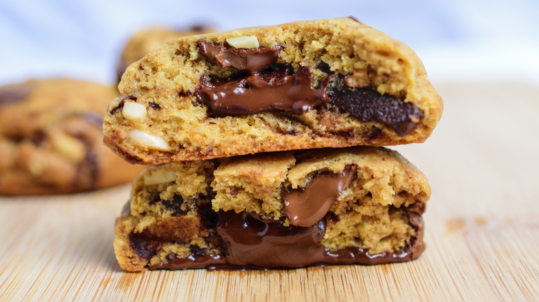 Gooey centered chocolate chip cookies