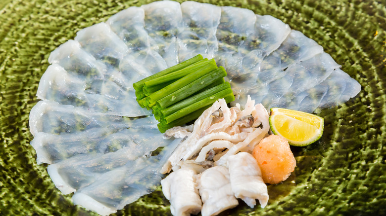 Image of fugu sashimi