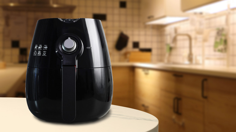 air fryer on kitchen table