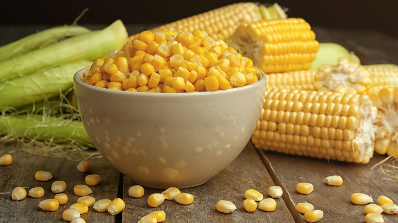 bowl of corn kernels